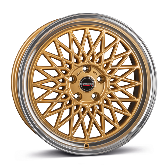Borbet B Gold Rim Polished 8X17 5/112 ET45 CB66,5